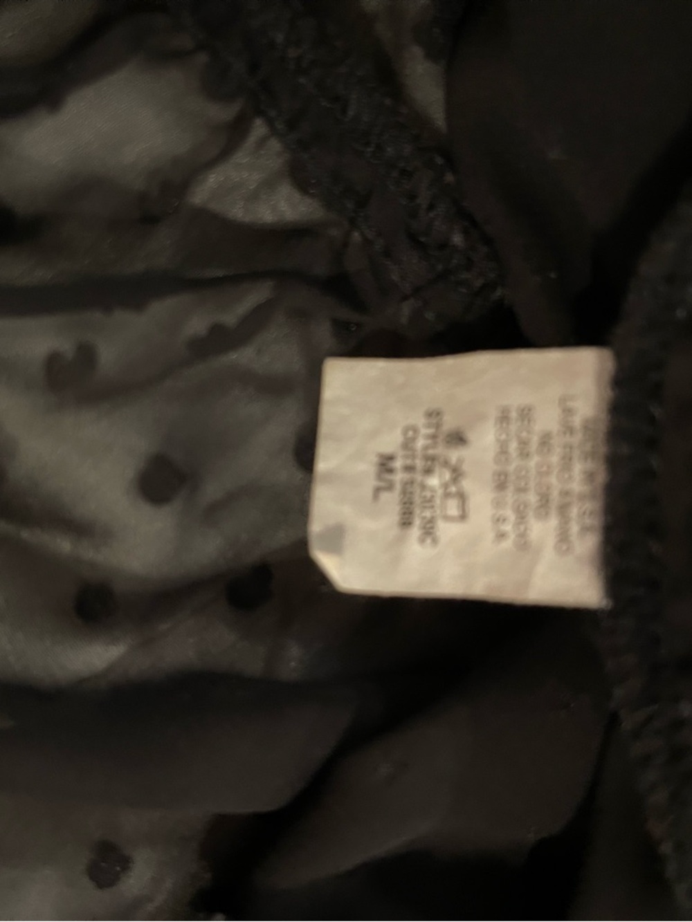 DKNY Black Sheer Textured Polka Dot Cardigan - Picture 5 of 5